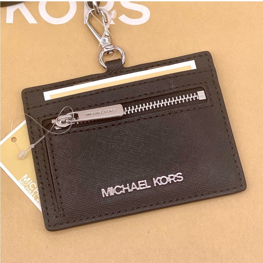 Michael Kors Black Card Holder Wallet Lanyard - Picture 10 of 10